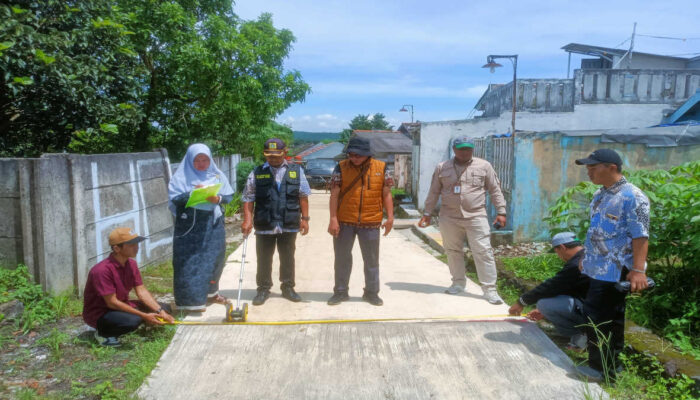Seksi Ekbang Kecamatan Rancabungur Lakukan Monev Hasil Pengerjaan Bankeu 2024