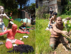Heboh di Hari Bumi, Kemunculan Sekelompok Manusia Dilumuri Lumpur dan Limbah