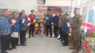Satpol PP Kecamatan Rancabungur Bersama Disdagin Datangi Sejumlah Minimarket, Ini Hasilnya