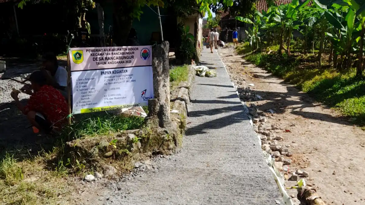 Pemdes Rancabungur Alokasikan Dana Desa Tahap 1 Bangun Jaling hingga Drainase