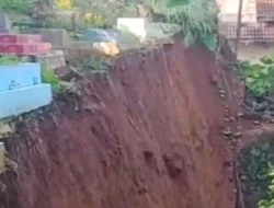 8 Makam di TPU Kampung Batakal Batutulis Bogor Selatan Terbawa Longsor