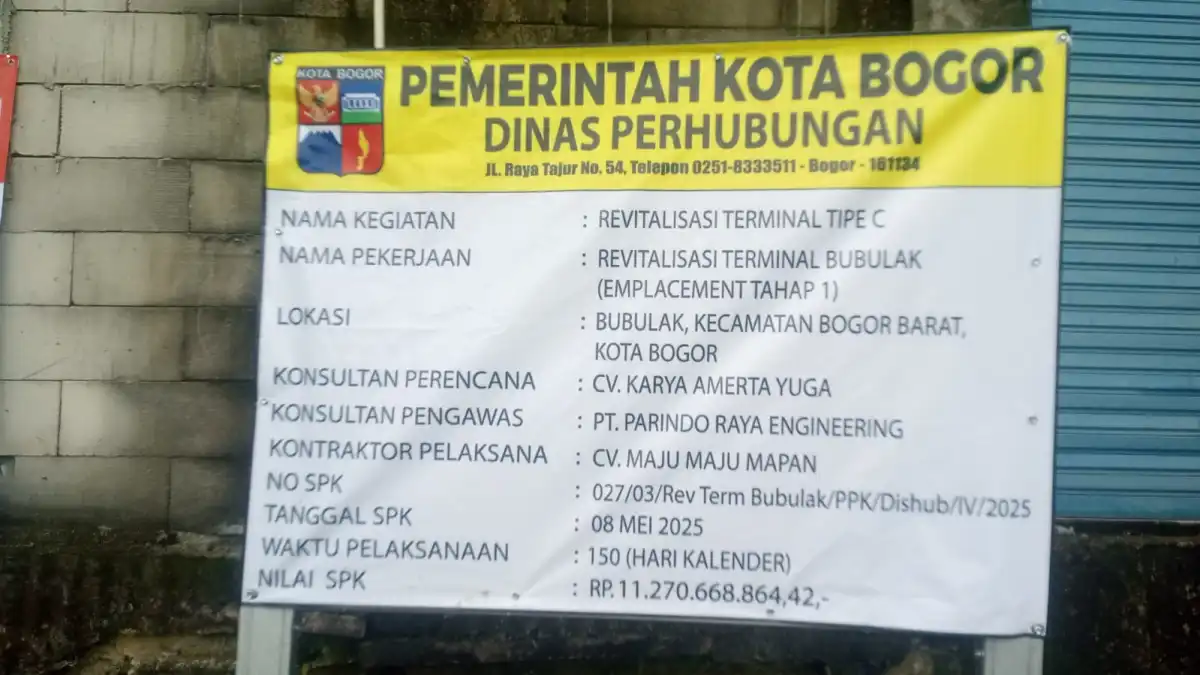 Juni 2005, Revitalisasi Terminal Bubulak Kota Bogor Mulai Digarap