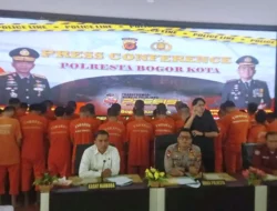 Polresta Bogor Kota Ungkap 45 Kasus Narkoba dan Gudang Ciu Ilegal