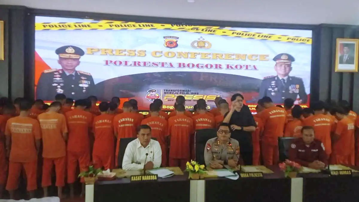 Polresta Bogor Kota Ungkap 45 Kasus Narkoba dan Gudang Ciu Ilegal