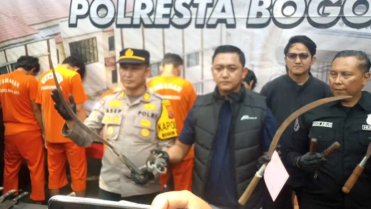 Polresta Bogor Kota Amankan 7 Remaja yang Terlibat Tawuran dengan Sajam