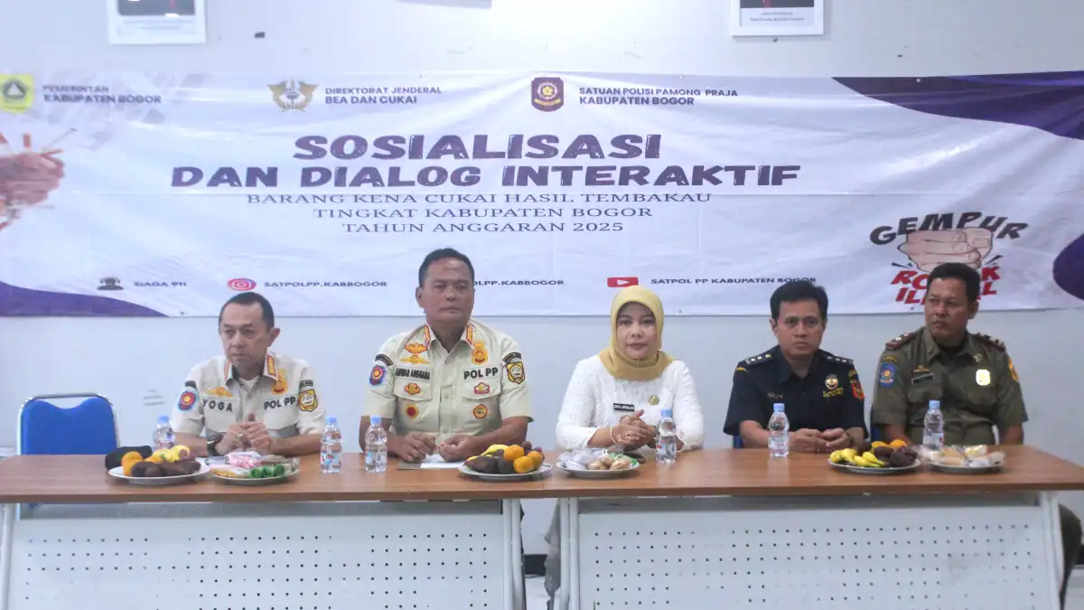 Berantas Rokok Ilegal, Satpol PP Kabupaten Bogor Gandeng Bea Cukai Sosialisasikan Cukai Hasil Tembakau