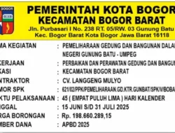 Pemkot Bogor Renovasi Kantor Kelurahan Gunung Batu Senilai Rp198 Juta