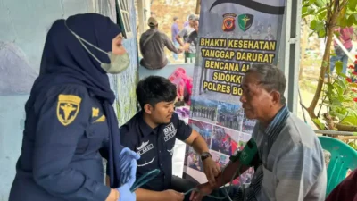 Tanggap Bencana Si Dokkes Polres Bogor Gelar Bhakti Kesehatan di Rancabungur