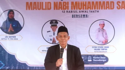 Gelar Peringatan Maulid Nabi, Kades Rancabungur Ajak Warga Teladani Akhlak Rasulullah