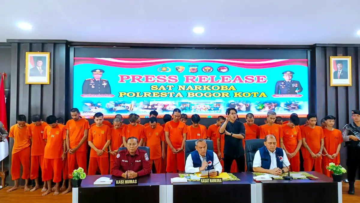 Sepanjang September 2025, Polresta Bogor Kota Ungkap 28 Kasus Narkoba dengan 33 Tersangka