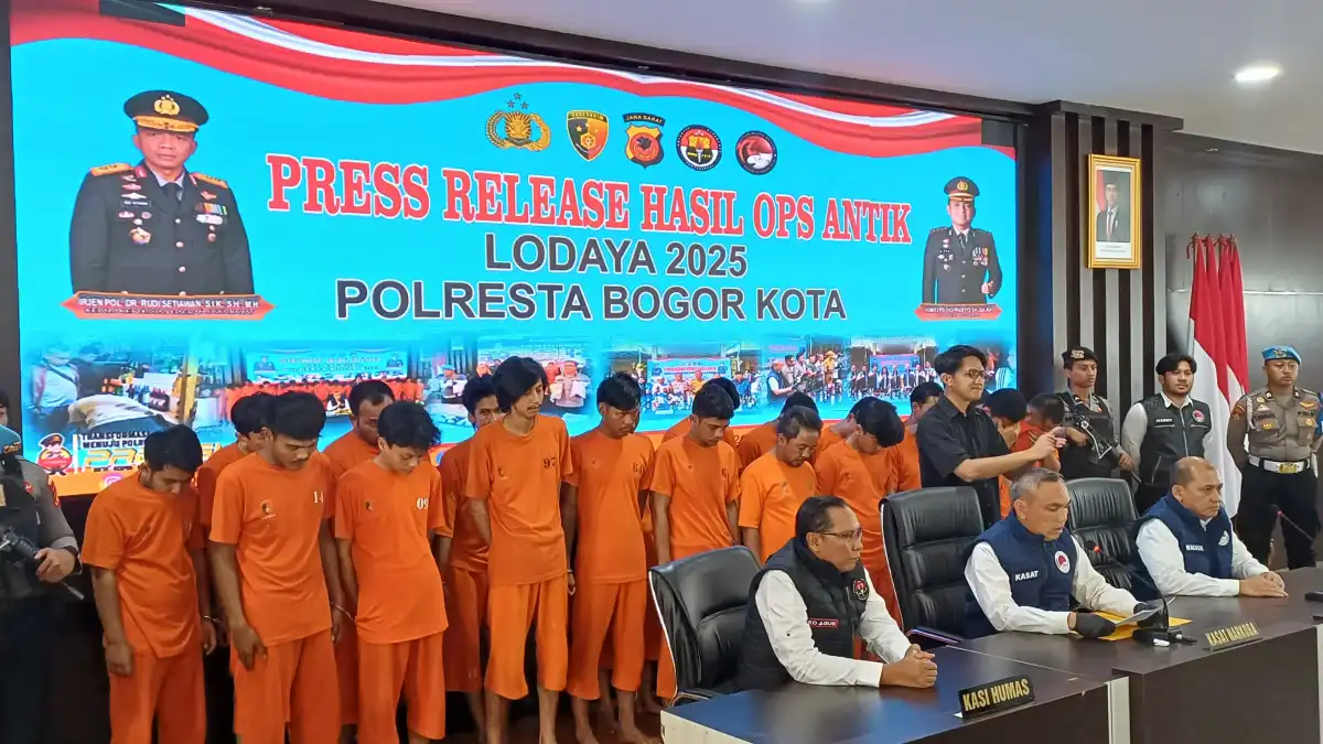 Sat Resnarkoba Polresta Bogor Kota Ungkap 20 Kasus dan Tangkap 23 Tersangka Selama Operasi Antik Lodaya 2025