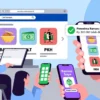 Ilustrasi masyarakat mengecek jenis-jenis bantuan sosial pemerintah secara online