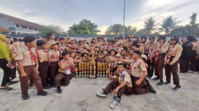 Pramuka SDN Bantarkambing 01 Sabet Juara Umum Galaksi 01 Tingkat Kecamatan Rancabungur