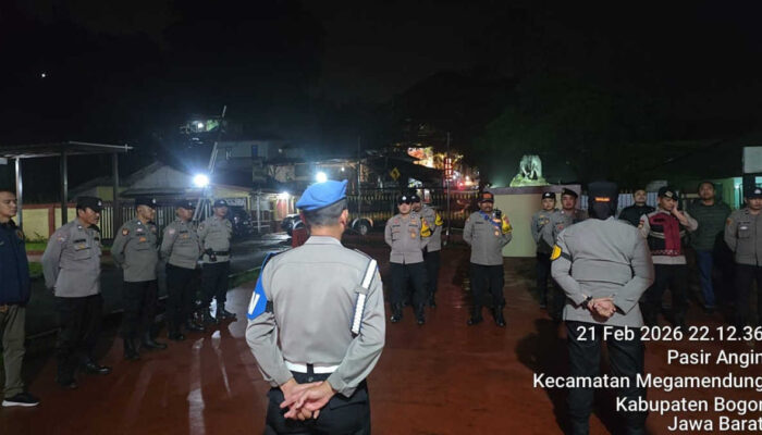 Polsek Megamendung Gelar KRYD Gabungan Rayon III Selatan, Antisipasi Gangguan Kamtibmas Selama Ramadan