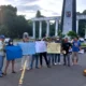 Gerakan Pemuda Merdeka menggelar aksi unjuk rasa di Tugu Kujang Bogor menolak Program MBG dan Koperasi Merah Putih