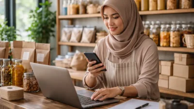 Pelaku UMKM Indonesia memanfaatkan AI dan e-commerce untuk meningkatkan penjualan bisnis digital 2026