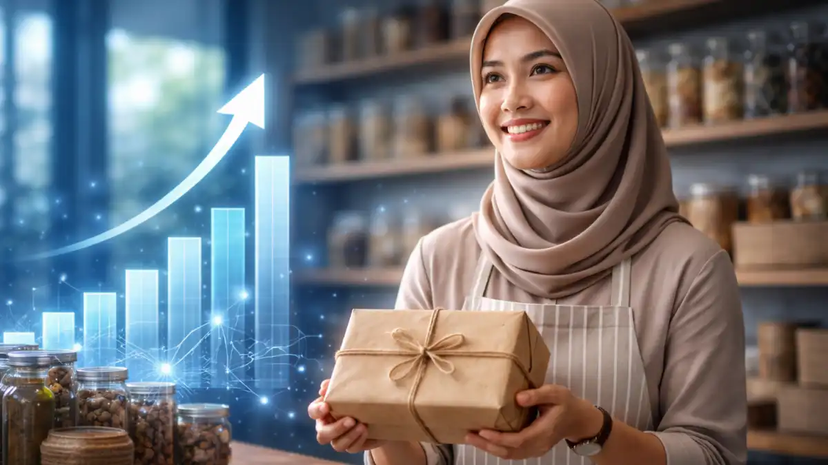 UMKM Indonesia memanfaatkan teknologi AI dan e-commerce untuk meraih peluang bisnis digital 2026