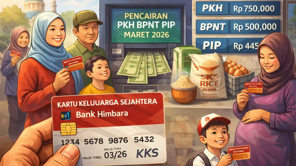 Pencairan Bansos PKH BPNT PIP Maret 2026 mulai cair di KKS