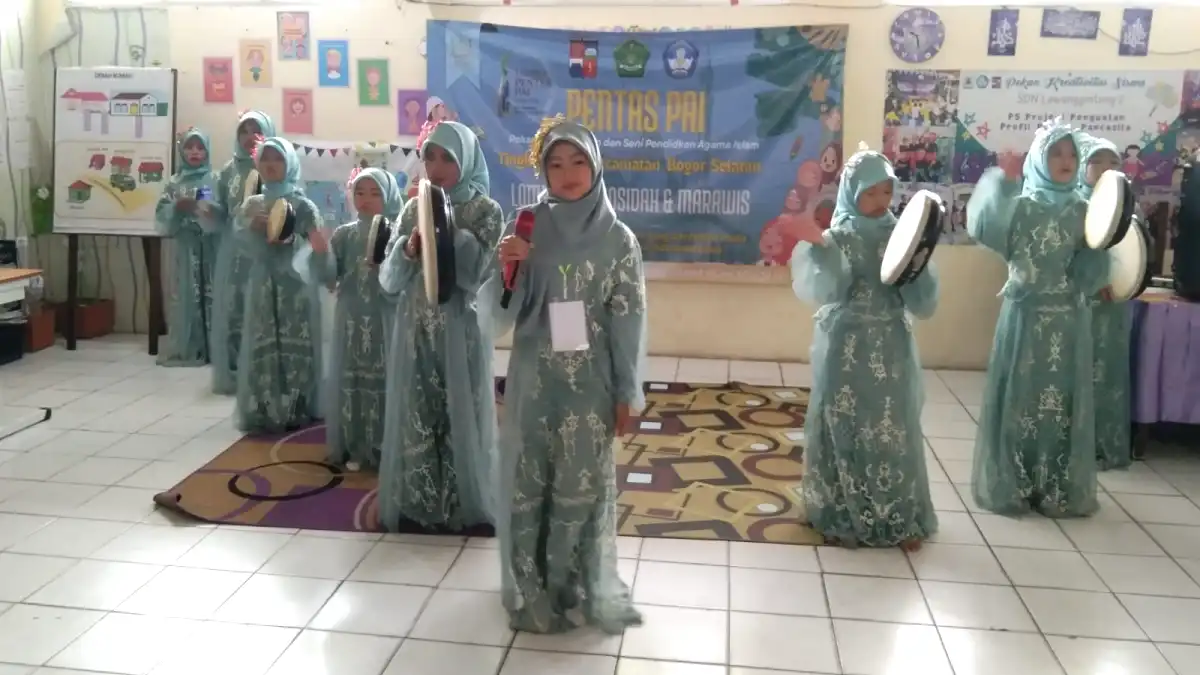 Suasana Lomba Pentas PAI Bogor Selatan di SDN Lawang Gintung 2 Kota Bogor