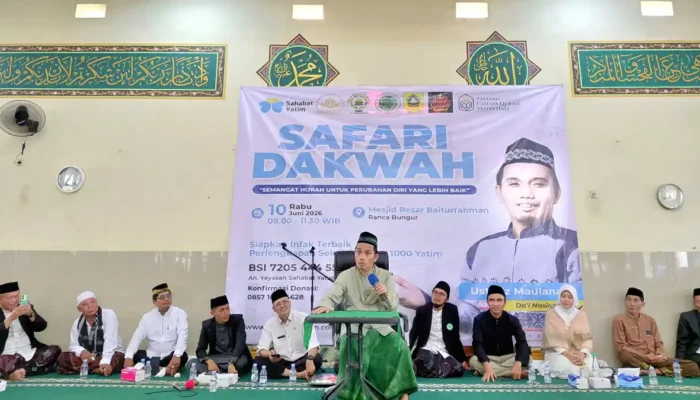 Ribuan Jamaah Padati Masjid Baiturrahman, Ustaz Maulana Tutup Meriah HJB ke-544 Rancabungur