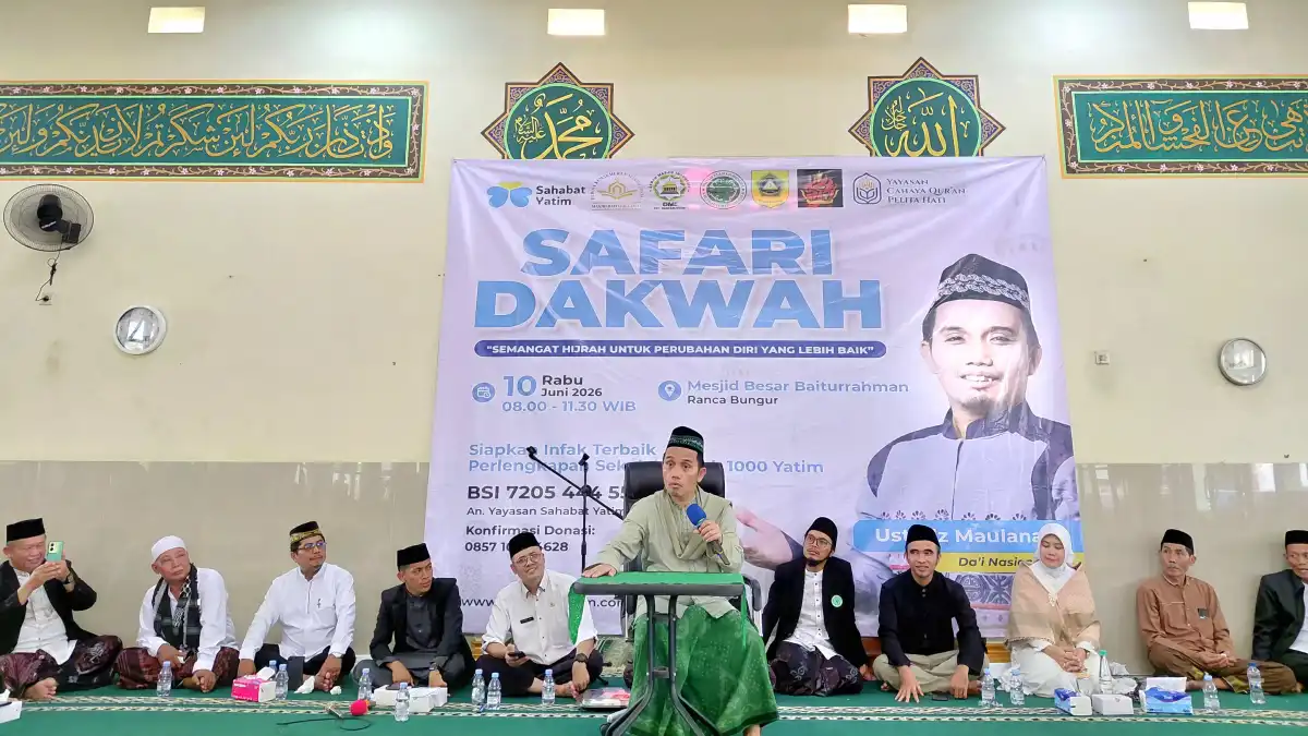 Ribuan Jamaah Padati Masjid Baiturrahman, Ustaz Maulana Tutup Meriah HJB ke-544 Rancabungur Ustaz Maulana
