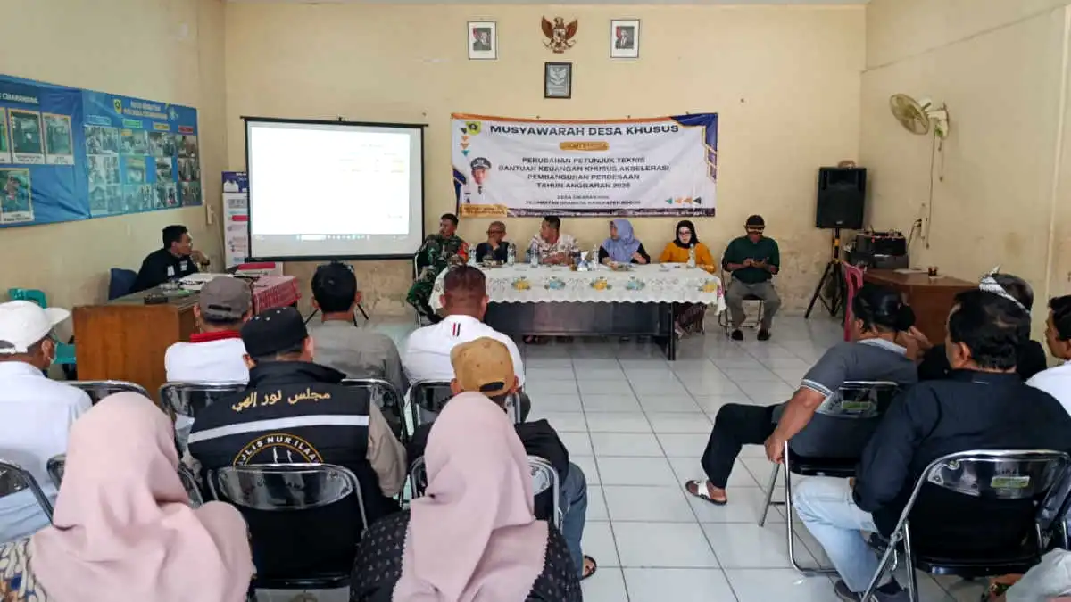 Bahas Bantuan Keuangan Rp 1,5 Miliar dari Pemkab Bogor, Desa Cikarawang Gelar Musdesus Bahas Bantuan Keuangan Rp 1,5 Miliar dari Pemkab Bogor, Desa Cikarawang Gelar Musdesus