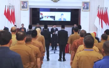 Wali Kota Bogor Dedie Rachim melantik tiga pejabat pimpinan tinggi Pemkot Bogor di Balaikota Bogor pada 30 Juni 2026.