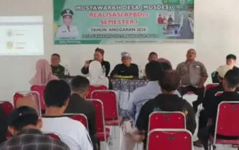 Musdes Desa Sukawening Bahas Realisasi APBDes 2026, Meski Dana Desa Berkurang Infrastruktur Tetap Dibangun