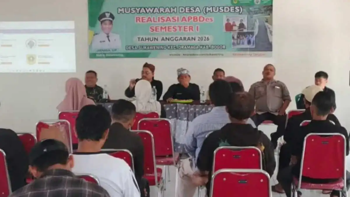 Musdes Desa Sukawening Bahas Realisasi APBDes 2026, Meski Dana Desa Berkurang Infrastruktur Tetap Dibangun Musdes Desa Sukawening Bahas Realisasi APBDes 2026, Meski Dana Desa Berkurang Infrastruktur Tetap Dibangun