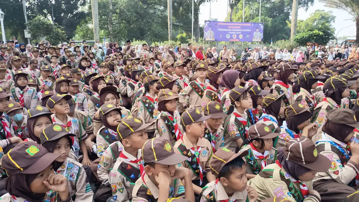 941 Pramuka Garuda Kota Bogor Resmi Dikukuhkan, Ini Pesan Ketua Kwarcab 941 Pramuka Garuda Kota Bogor mengikuti upacara pengukuhan di Plaza Balaikota Bogor pada 5 Juli 2026.
