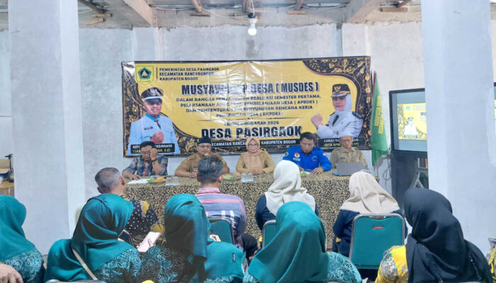 Musdes Pasirgaok Bahas Realisasi APBDes Semester I dan Bentuk Tim Penyusun RKPDes 2027