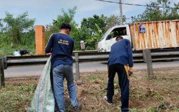 Siswa SMK Golden Turut Ambil Bagian dalam Jumat Bersih, Bersama Camat Rancabungur Bersihkan Perbatasan Rancabungur–Ciampea