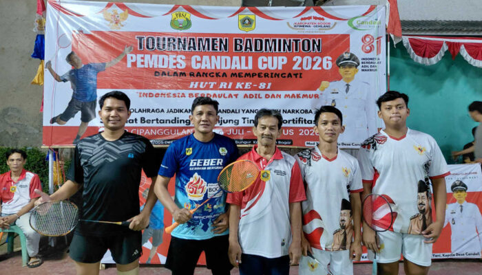 Semarak HUT RI ke-81! Turnamen Badminton Pemdes Candali Cup 2026 Resmi Digelar, Gaungkan Gerakan Desa Candali Bebas Narkoba
