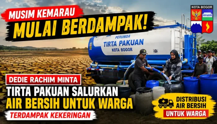 Wali Kota Bogor Dedie Rachim Minta Perumda Tirta Pakuan Salurkan Air Bersih bagi Warga Terdampak Kekeringan