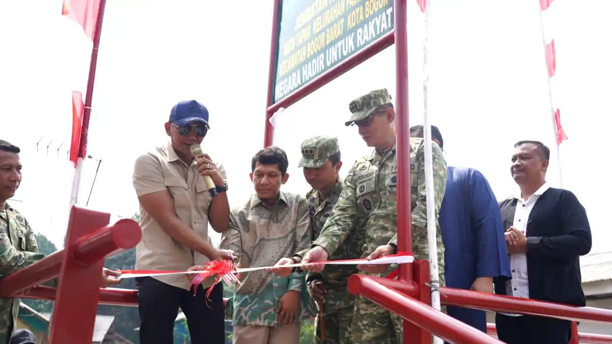 Jembatan Garuda King Ago Batu Tapak Diresmikan, Zenal Dorong Infrastruktur Dasar di Bogor Jembatan Garuda King Ago Batu Tapak di Pasir Jaya Bogor