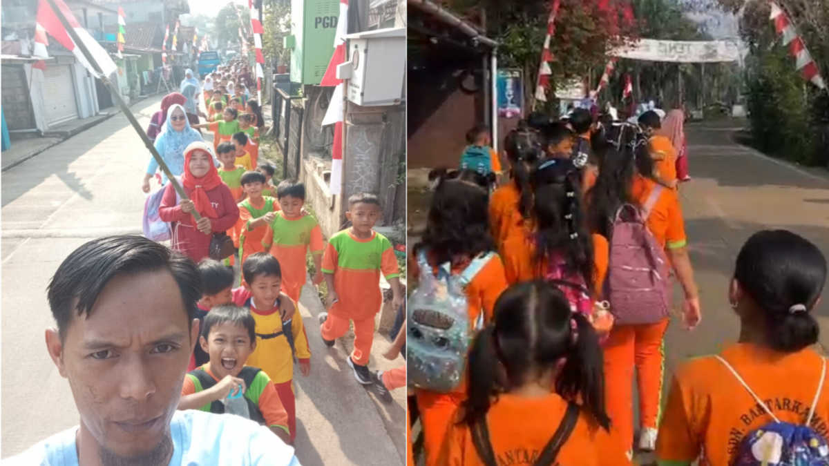 HUT RI ke-81, SDN Bantarkambing 05 Gelar Jalan Sehat, 192 Siswa Antusias Ikut Memeriahkan