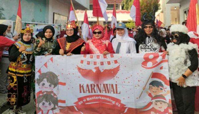 Gebyar HUT RI ke-81 SDN Bantarkambing 01, Jalan Sehat-Karnaval Meriah Diikuti 680 Siswa