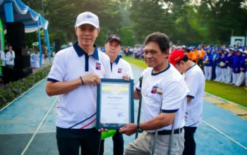 Dedie Rachim Ajak Warga Budayakan Olahraga, Dukung Atlet Kota Bogor di Porprov XV Jabar 2026 Dedie Rachim pada peringatan Haornas 2026 Kota Bogor